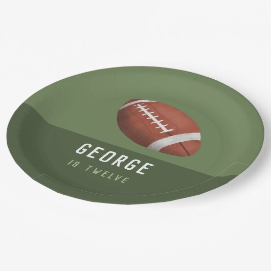 ボーイズクールアメリカンフットボール子供の誕生日 ペーパープレート (アングル)