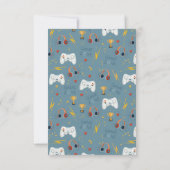 ボーイズクールゲーム子供の誕生日 サンキューカード (裏面)