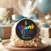 ボーイズクールジャンプネオントランポリン誕生日のお願い ラウンドシール