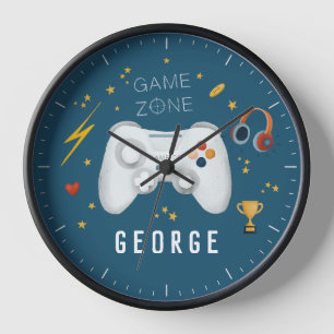 ボーイズクールビデオゲームコントローラKids Gaming 壁時計