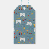 ボーイズクールブルーゲーミングサンキュー子供の誕生日 ギフトタグ (裏面)