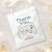 ボーイズクールブルーゲーム子供の誕生日 フェイバーバッグ (クリップ留めされた状態)