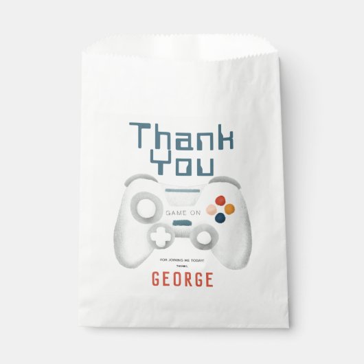 ボーイズクールブルーゲーム子供の誕生日 フェイバーバッグ (正面)