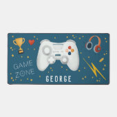 ボーイズクールブルービデオゲームコントローラKids Gaming デスクマット (正面)