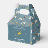 ボーイズクールブルービデオゲーム子供の誕生日 フェイバーボックス (裏面サイド)