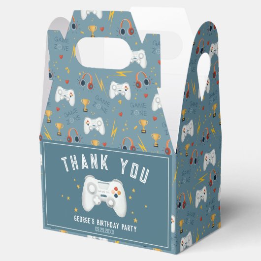 ボーイズクールブルービデオゲーム子供の誕生日 フェイバーボックス (オープン)