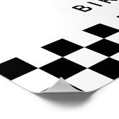 ボーイズクールブルーレーシングカー子供の誕生日 ポスター (角)