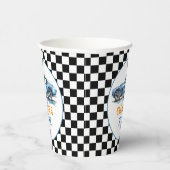 ボーイズクールブルーレーシングカー子供の誕生日 紙コップ (右)