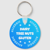 ボーイズクールブルー緊急食連絡品アルギー キーホルダー (正面)