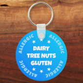 ボーイズクールブルー緊急食連絡品アルギー キーホルダー (正面)