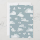 ボーイズクールブルー飛行機旅行5誕生日 招待状 (裏面)