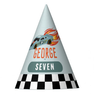ボーイズクールレーシングカー子供の誕生日 パーティーハット