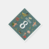 ボーイズクール漫画ブックブルースーパーヒーロー子供の誕生日 スタンダードカクテルナプキン (角)