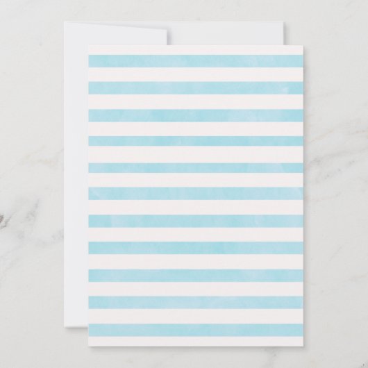 ボーイズグレイブルーバニーベビーシャワーの招待 招待状 (裏面)