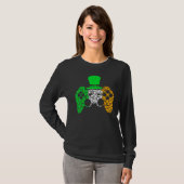 ボーイズゲーマーゲームラッキーシャムロックSt patricks day入 Tシャツ (正面フル)