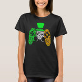 ボーイズゲーマーゲームラッキーシャームロックSt patricks dayIR Tシャツ (正面)