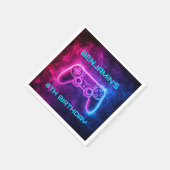 ボーイズゲームコントローラー誕生日パーティー スタンダードカクテルナプキン (角)