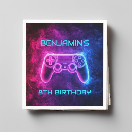 ボーイズゲームコントローラー誕生日パーティー スタンダードカクテルナプキン