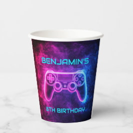 ボーイズゲームコントローラー誕生日パーティー 紙コップ