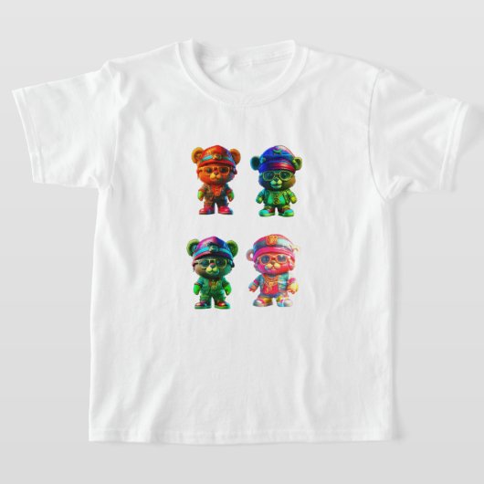 ボーイズコットンテディベアーティー Tシャツ (レイダウン)