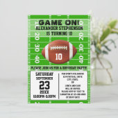 ボーイズサッカーの誕生日パーティーでのゲーム 招待状 (スタンド正面)