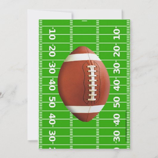 ボーイズサッカーの誕生日パーティーでのゲーム 招待状 (裏面)