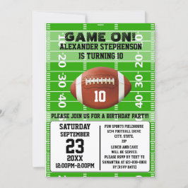 ボーイズサッカーの誕生日パーティーでのゲーム 招待状
