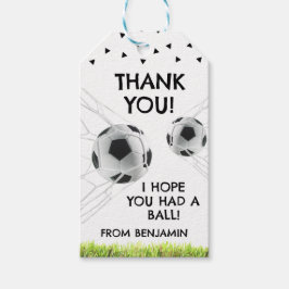 ボーイズサッカースポーツありがとう子供の誕生日好意 ギフトタグ