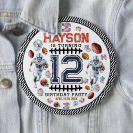 ボーイズサッカースポーツ誕生日パーティー 缶バッジ