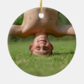 ボーイズサッカーテーマオーナメントグリーンHAMbyWG セラミックオーナメント (裏面)