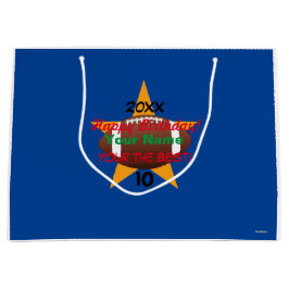 ボーイズサッカーテーマパーソナライズされた抱き枕HAMbyWG ラージペーパーバッグ