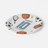 ボーイズサッカーモダンスポーツ子供の誕生日 ペーパープレート (アングル)