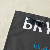 ボーイズサッカー最初のタッチダウンビーチタオル ビーチタオル (インサイチュ)