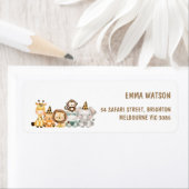 ボーイズサファリアニマルツワイルド誕生日 ラベル (インサイチュ)