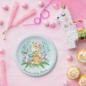 ボーイズサファリジャングルベビーシャワー7"プレート ペーパープレート (パーティー)