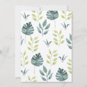 ボーイズサファリワイルドワンファースト誕生日 招待状 (裏面)