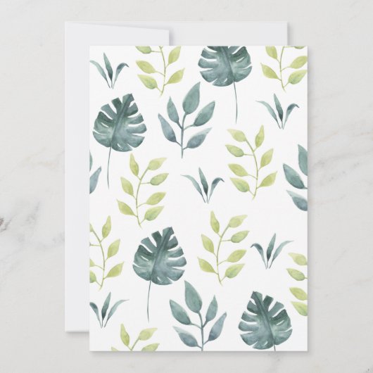 ボーイズサファリワイルドワンファースト誕生日 招待状 (裏面)