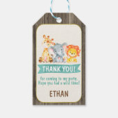 ボーイズサファリ誕生日メッセージカード ギフトタグ (正面)