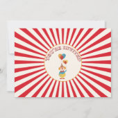 ボーイズサーカスチケット誕生パーティーの招待 招待状 (裏面)