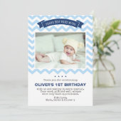 ボーイズシェブロンの誕生日サンキューカード 招待状 (スタンド正面)