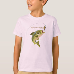 ボーイズシャツイエローストーン魚釣り Tシャツ