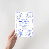 ボーイズジャングルズーサファリアニマルズ誕生日 招待状