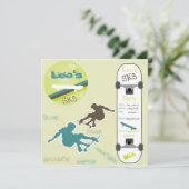 ボーイズスケートボードパーティの招待状 招待状 (スタンド正面)