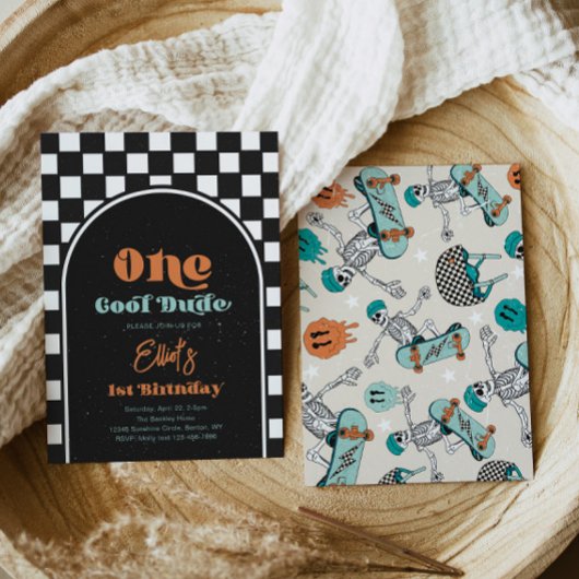 ボーイズスケートボード誕生日招待状 招待状