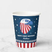 ボーイズスターとストライプオールアメリカン誕生日 紙コップ (裏面)