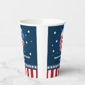 ボーイズスターとストライプオールアメリカン誕生日 紙コップ (左)
