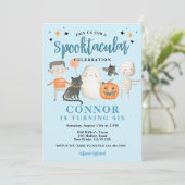 ボーイズスポオクタキュラーハロウィーン誕生日パーティー 招待状 (スタンド正面)