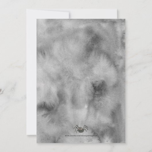 ボーイズスポオクタキュラーハロウィーン誕生日パーティー 招待状 (裏面)