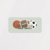 ボーイズスポーツグリーンストライプ防水ラベル ラベル (デザイン1)