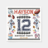 ボーイズスポーツサッカー誕生日パーティー スタンダードカクテルナプキン (正面)